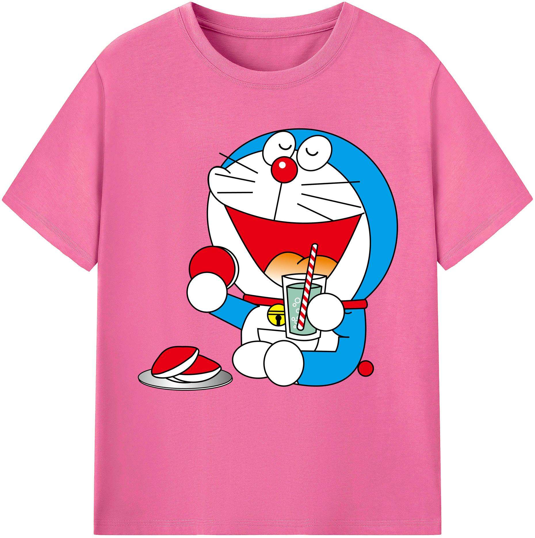 （画像用） ドラえもん Doraemon レディースカジュアルプリントTシャツ（綿100％）